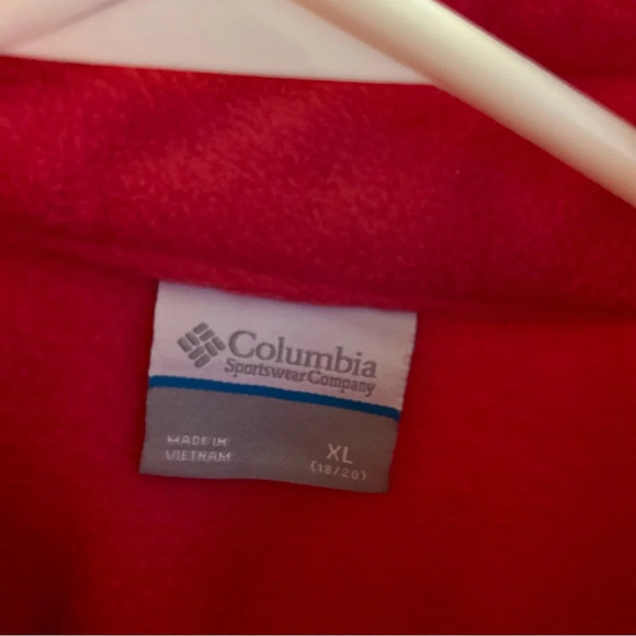 Columbia Girls XL 18/20 Pink Fleece Zip Up Jacket EUC - Picture 3 of 6